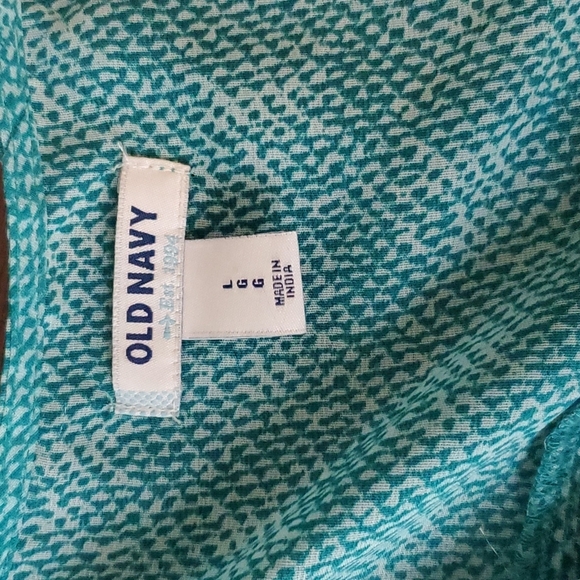 Old Navy sz L Teal mermaid-esque blouse 🌛 - Picture 7 of 9